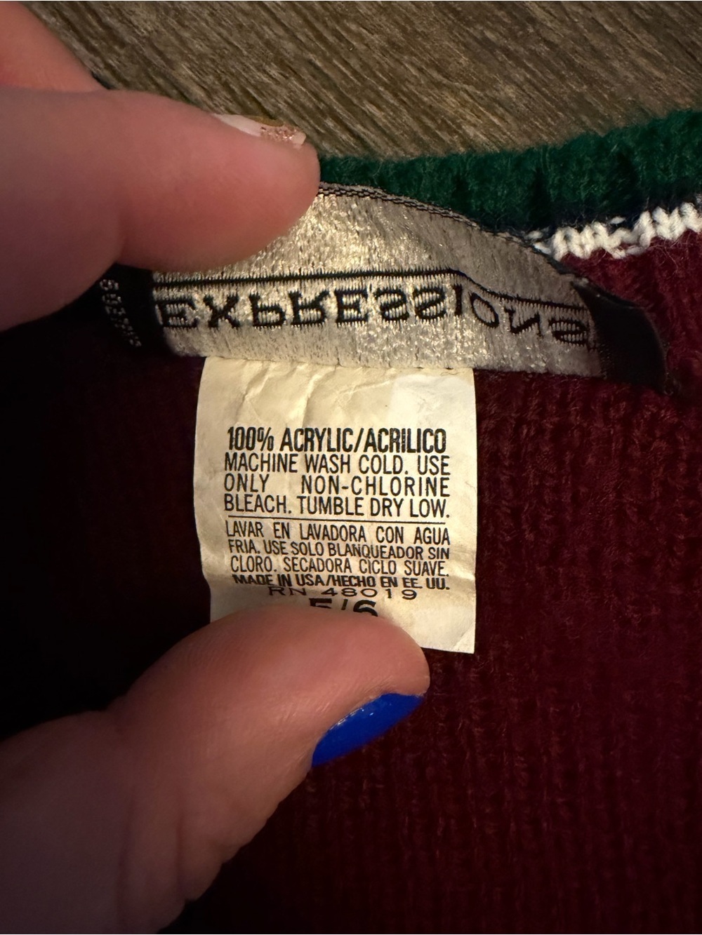 Vintage Expressions Youth Burgundy Soccer Fútbol Cardigan Size 5/6 Made In USA - Picture 3 of 7